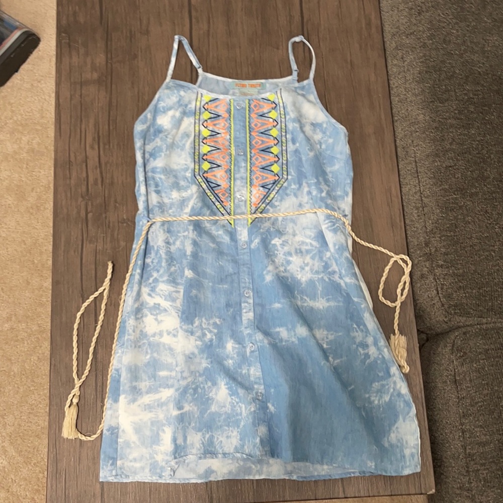 Blue/Aztec Pattern Flying Tomato Dress